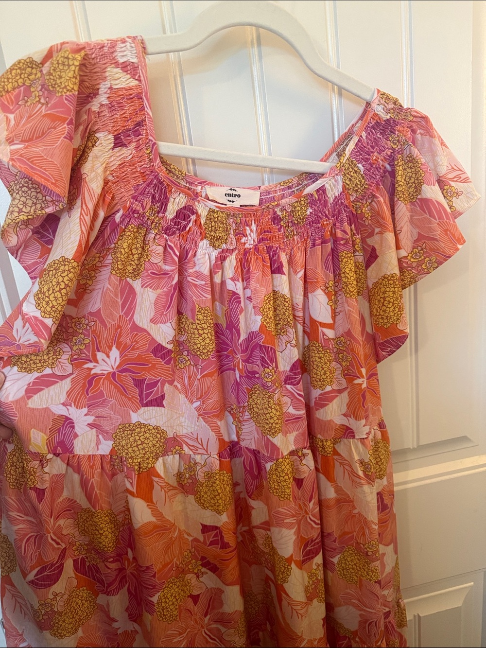 entro Pink and Orange Floral Maxi Dress - Picture 5 of 11